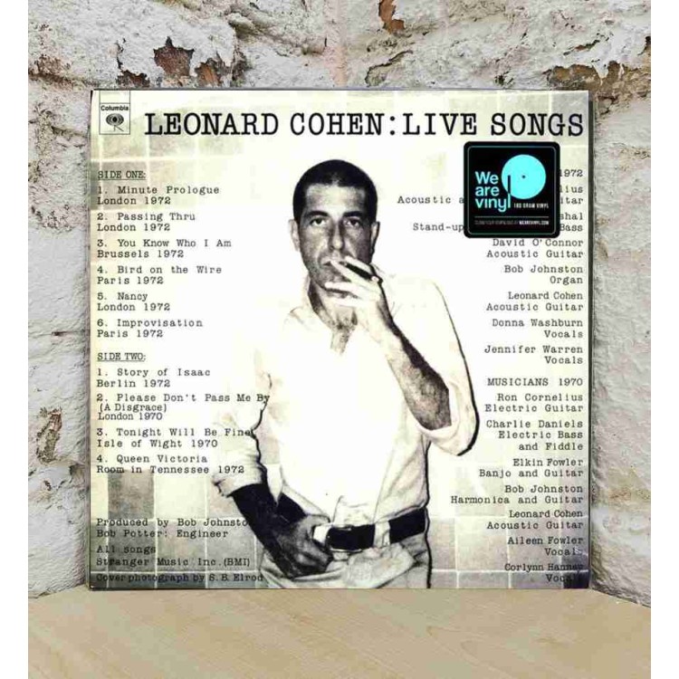 Leonard Cohen - LEONARD COHEN: LIVE SONGS