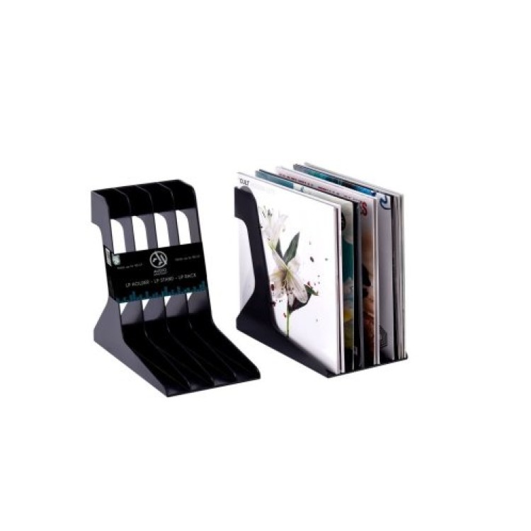 LP TARTÓ - LP RACK 40 DB VINYL TÁROLÁSÁRA - FEKETE