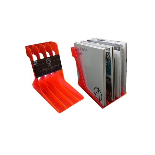 LP TARTÓ - LP RACK 40 DB VINYL TÁROLÁSÁRA - NARANCS, ÁTTETSZO