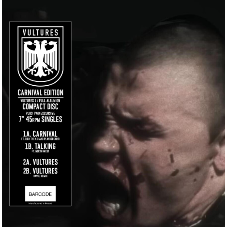 Y$ - Vultures 1 - Carnival Edition2 x 7“ Maroon Vinyl + CD Digipack