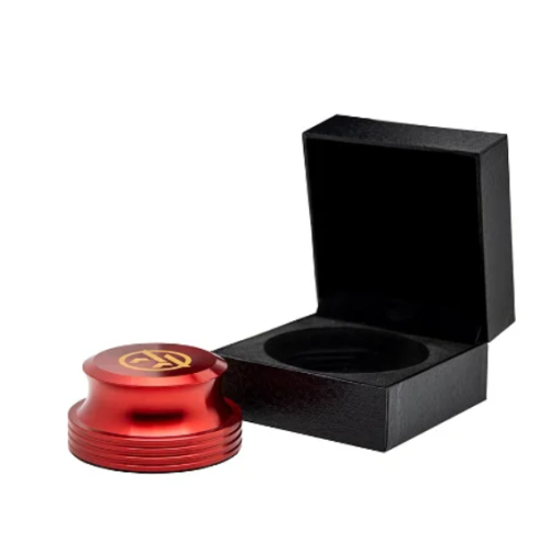 AUDIO ANATOMY - VINYL LEMEZ STABILIZÁTOR - ÁTMÉRŐ: 80MM - MAGASSÁG: 40MM - SÚLYT: 416G, VÖRÖS ALUMINIMUM