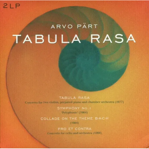 Arvo Pärt - Tabula Rasa-Symphony 1-Collage On A Theme B-A-C-H-Pro Et Contra - Ltd. Coloured Vinyl