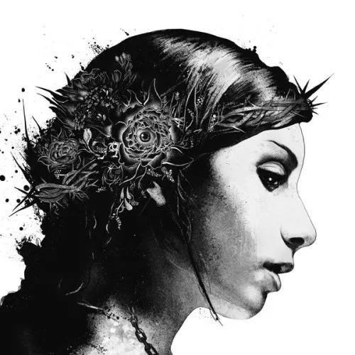 ARIEL LOH - The Eyes Of My Mother (WHITE & CLEAR SPLIT W/ BLACK SPLATTER)