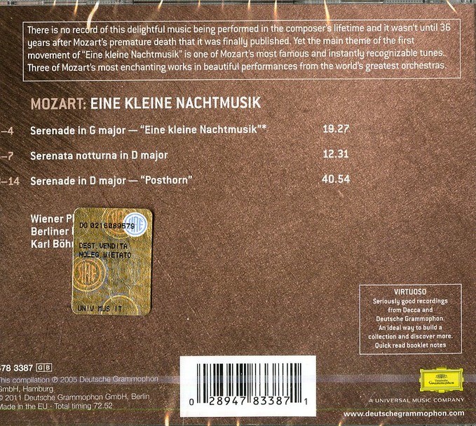 MOZART: SERENADES / BÖHM