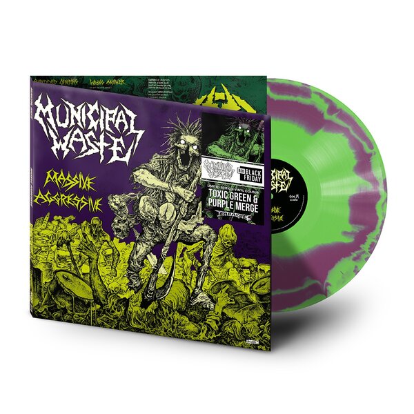 MASSIVE AGGRESSIVE TOXIC PURPLE & GREEN MERGE COLOURED VINYL