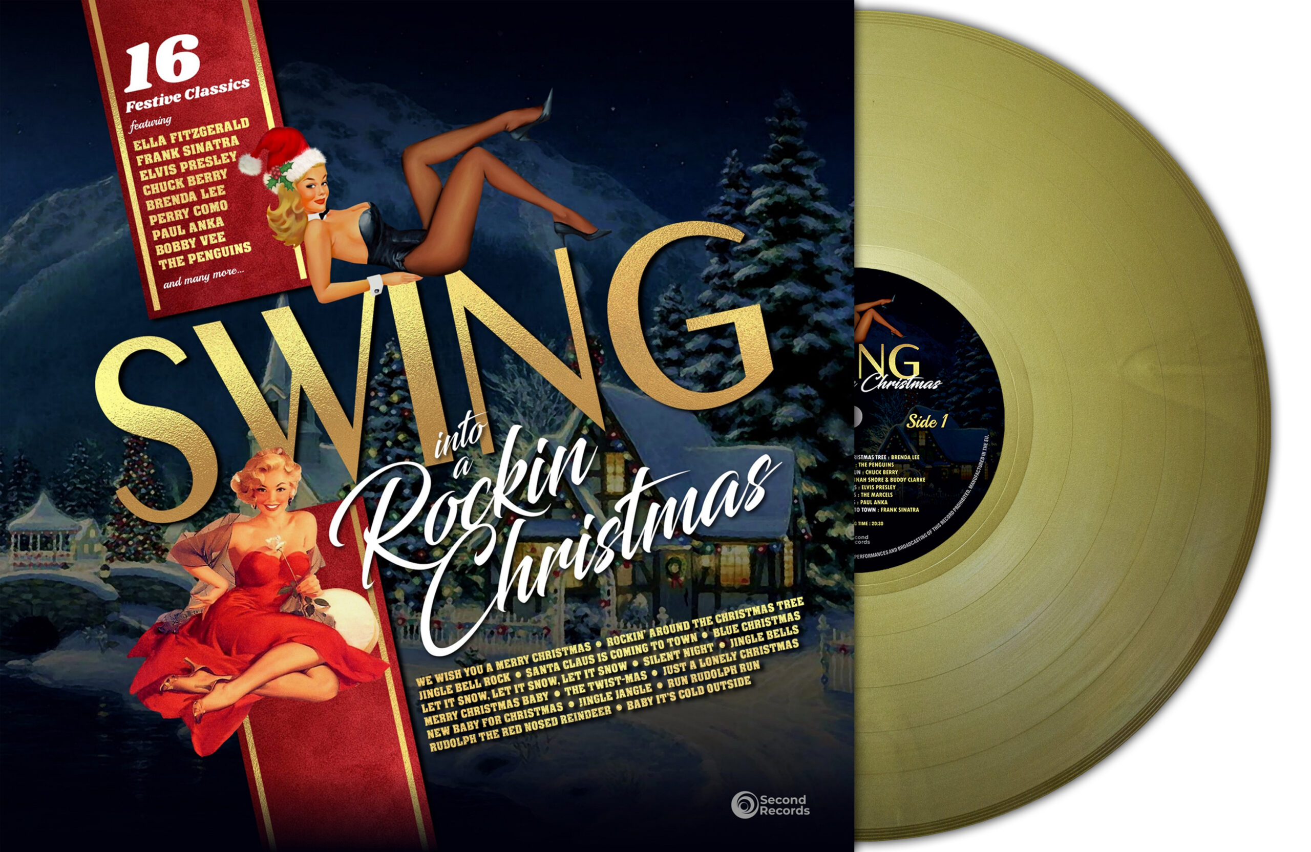 SWING INTO A ROCKIN CHRISTMAS - 16 FESTIVE CLASSICS (GOLD VINYL)