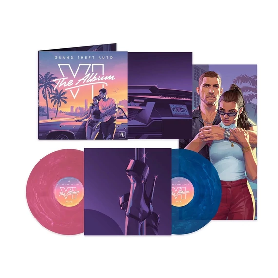 GTA VI: THE ALBUM  (Indie Exclusive Marble Pink & Blue Vinyl)