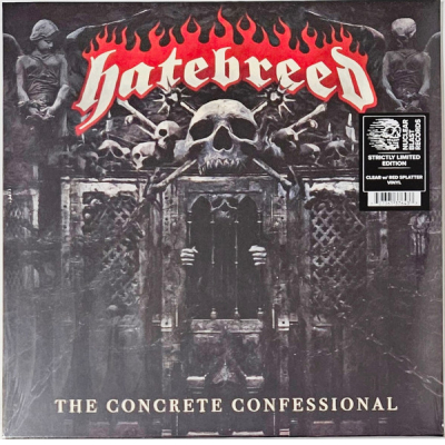 CONCRETE CONFESSIONAL (CLEAR RED SPLATTER)